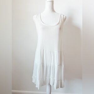 Mittoshop White Crochet Back Dress